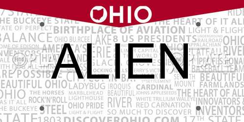 ALIEN Ohio License Plate