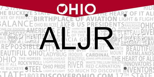ALJR Ohio License Plate