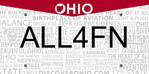ALL4FN Ohio License Plate