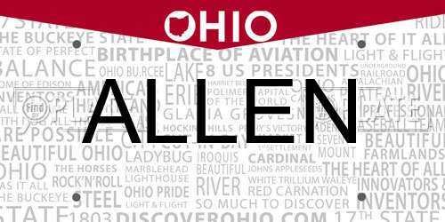 ALLEN Ohio License Plate