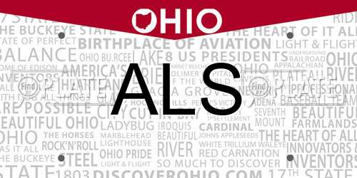 ALS Ohio License Plate