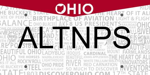 ALTNPS Ohio License Plate