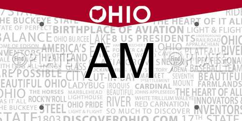 AM Ohio License Plate