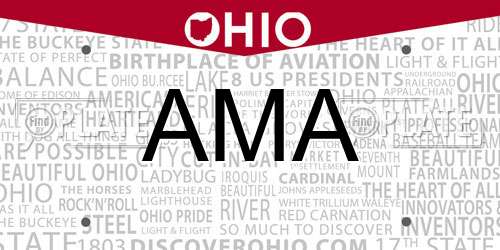 AMA Ohio License Plate
