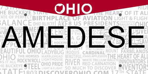 AMEDESE Ohio License Plate