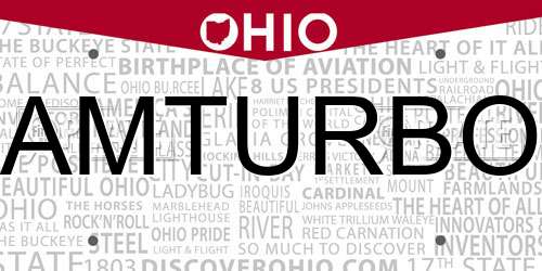 AMTURBO Ohio License Plate