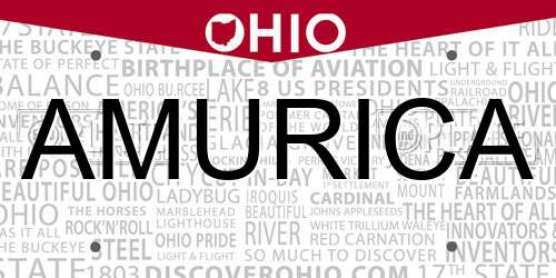 AMURICA Ohio License Plate