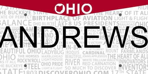 ANDREWS Ohio License Plate