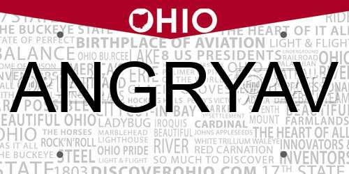 ANGRYAV Ohio License Plate