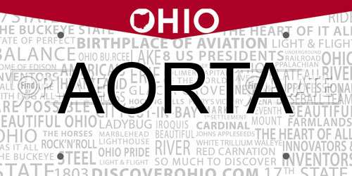AORTA Ohio License Plate