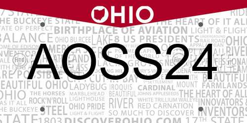 AOSS24 Ohio License Plate