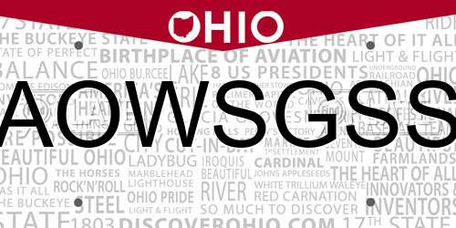 AOWSGSS Ohio License Plate