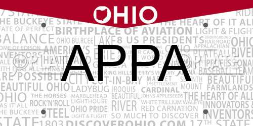 APPA Ohio License Plate
