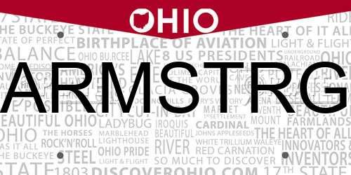 ARMSTRG Ohio License Plate