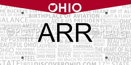 ARR Ohio License Plate
