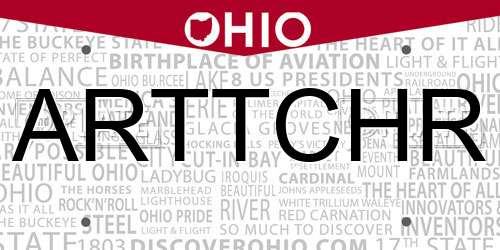 ARTTCHR Ohio License Plate