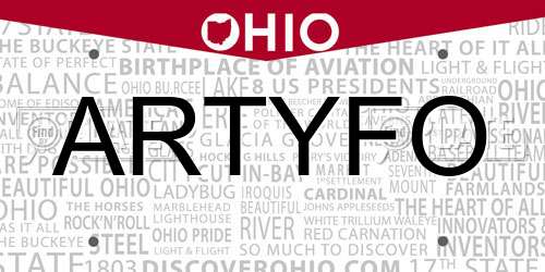 ARTYFO Ohio License Plate