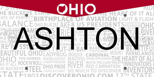 ASHTON Ohio License Plate