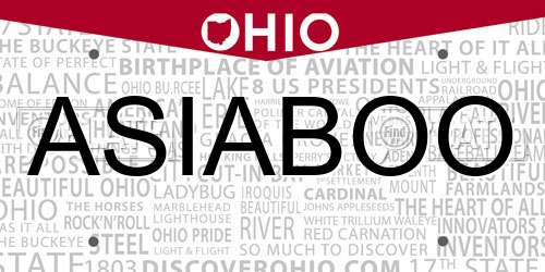ASIABOO Ohio License Plate
