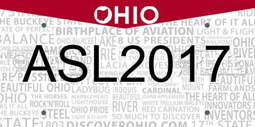 ASL2017 Ohio License Plate