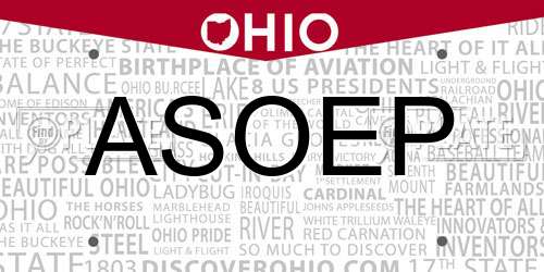 ASOEP Ohio License Plate