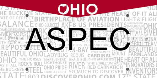ASPEC Ohio License Plate