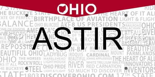 ASTIR Ohio License Plate