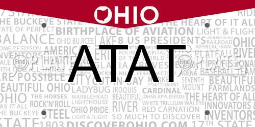 ATAT Ohio License Plate