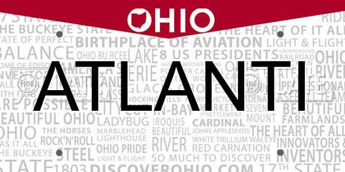 ATLANTI Ohio License Plate