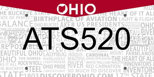 ATS520 Ohio License Plate