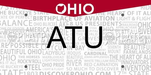 ATU Ohio License Plate