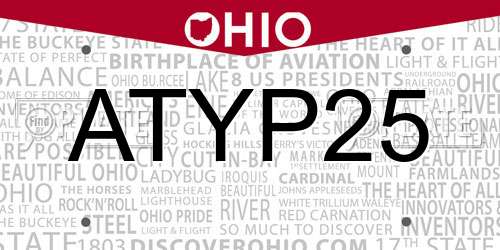 ATYP25 Ohio License Plate