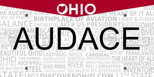 AUDACE Ohio License Plate