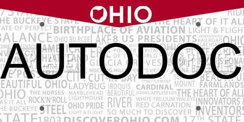 AUTODOC Ohio License Plate