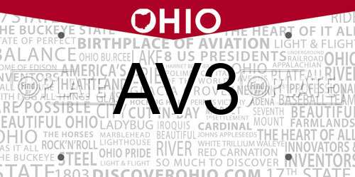 AV3 Ohio License Plate