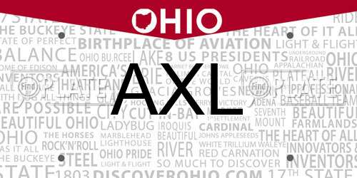 AXL Ohio License Plate