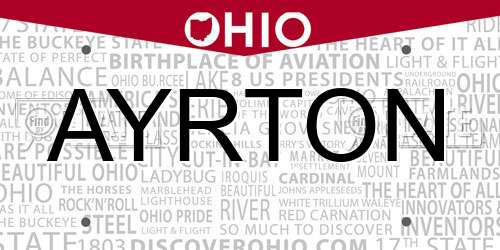 AYRTON Ohio License Plate