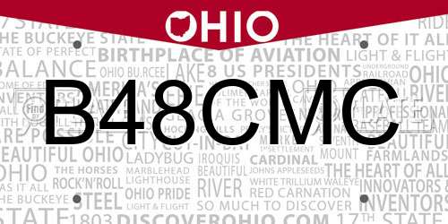 B48CMC Ohio License Plate