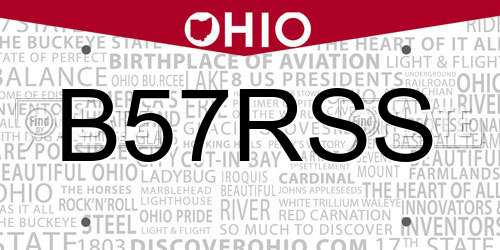 B57RSS Ohio License Plate