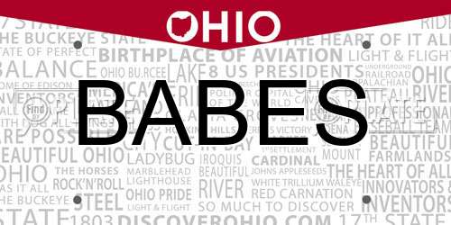BABES Ohio License Plate