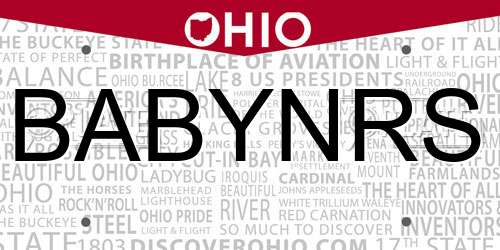 BABYNRS Ohio License Plate