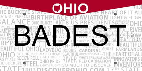 BADEST Ohio License Plate