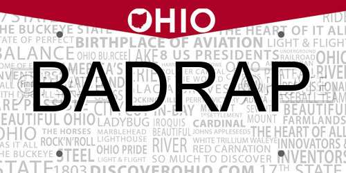 BADRAP Ohio License Plate