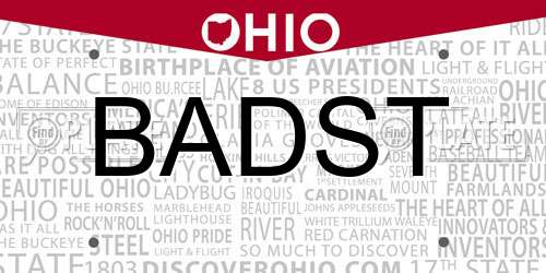 BADST Ohio License Plate