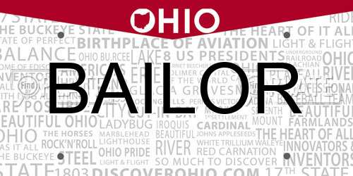 BAILOR Ohio License Plate