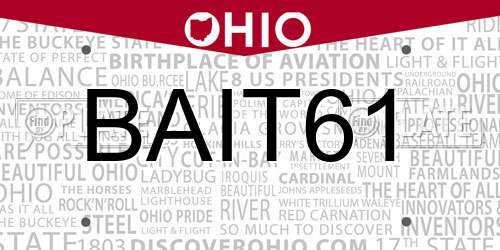 BAIT61 Ohio License Plate