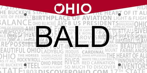 BALD Ohio License Plate
