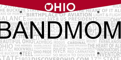 BANDMOM Ohio License Plate