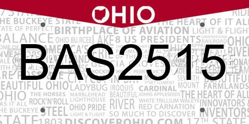 BAS2515 Ohio License Plate