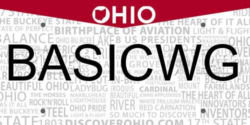 BASICWG Ohio License Plate